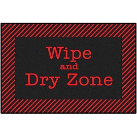 Carpets for Kids KID$Value 37.22 Red & Black Wipe & Dry Value No-Slip Rug 3ft x 4ft 6in Rectangle Black