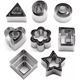 Extreme Beauty Set 3 Moldes Repostería En Forma De Corazon Redondo Cuadrado