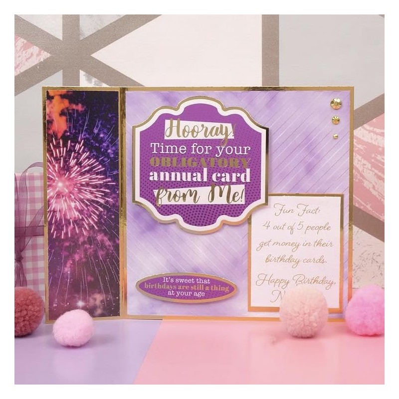 Hunkydory Humour - Imperfect Verses - Foiled Paper Pad -