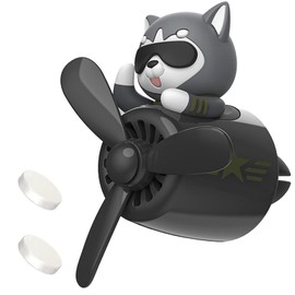 DUHKHAS Pilot Car Air Freshener, Cute Cat Car Vent Clip Air Freshener with 2 Fragrant Tablets Automotive Air Outlet Fan Diffuser, Automotive Interiors Vent Decoration (style D)