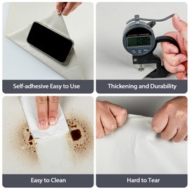 Anmon White Beige Wallpaper 17.7" x 118" Peel and Stick Beige Contact Paper, Self Adhesive Removable Thicken Waterproof White Pure Wall Paper for Countertop Cabinet Kitchen Wall Decorative Vinyl Roll