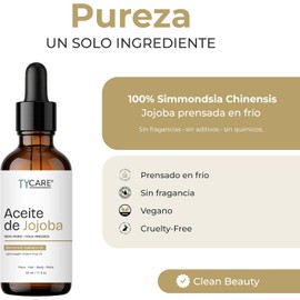 Aceite de Jojoba 100% Puro 50 ml – Prensado en Frío, Sin Fragancia Aceite Facial Ligero para Rostro, Cabello, Cuerpo y Uñas Para Piel Seca, Mixta o Grasa Wellness + Science