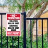 AUCCMORLY Reflective Aluminum Warning No Trespassing Sign, Violators Will Be