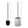HOUHA Toilet Brush Stainless Steel with Toilet Brush Holder, 2