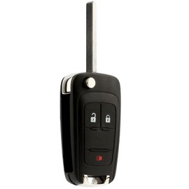 Car Key Fob Keyless Entry Remote Flip fits 2010-2017 Chevy Equinox, Sonic, Terrain (OHT01060512 3-btn)