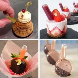 Rimandy 100 Pcs Mini Clear 4ml Plastic Transfer Pipettes Food Cupcake Squeeze