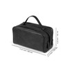 Londo Two Compartment Genuine Leather Travel Bag - Unisex (Black)