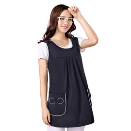 QIRUN Electromagnetic Wave Cut Apron, Cute, Ribbon Pocket, Prevention Apron, Pregnancy Clothes, Maternity EMF Prevention Clothes, Metal Fiber, Cheap Popular, Cute, Includes Pocket, red