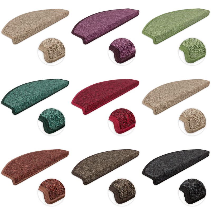 Kettelservice-Metzker Imago Stair Mat, Semi-Circular with Fleece Backing, Non-Slip Thanks