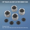 4pcs 1.98" Trailer Axle Dust Cap Cup Grease Cover Hub