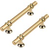 Haliwu 20 Pack Gold Cabinet Handles, Brushed Brass Cabinet Pulls
