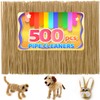 Iooleem 500pcs Light Brown Pipe Cleaners, Chenille Stems, Pipe Cleaners