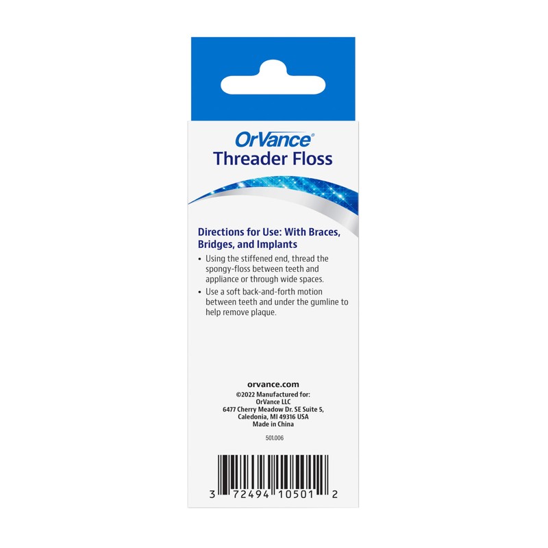 OrVance Threader Floss ­­­- Designed to Floss Through Braces, Bridges,