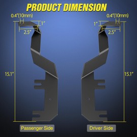 Nilight Ditch Light Brackets Hood Hinges Mount Bracket Kit for Auxiliary Offroad LED Pods Work Lighting on Ford F-150 F-250 F-350 F-450 F-550 Super Duty 2017 2018 2019 2020 2021 2022