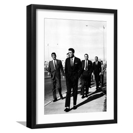 ART.COM Framed Wall Art Prints Ocean's Eleven, 1960, Movies Decor, 12" x 16", Black Frame with White Mat