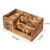 Liry Products Rustic Wooden Desktop Organizer Office Supplies Brown Tabletop