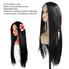 Black Long Straight Wig Women Hair Wig Comfortable Black Wig