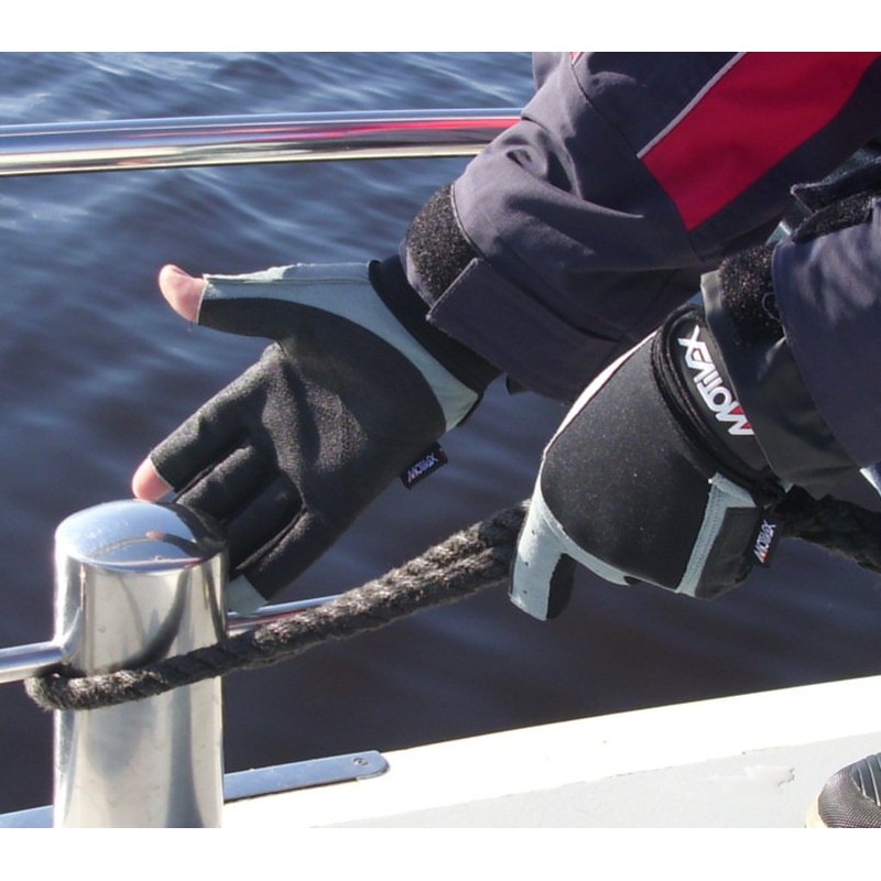 Sailing gloves back side Neoprene 2 short fingers Size XXL