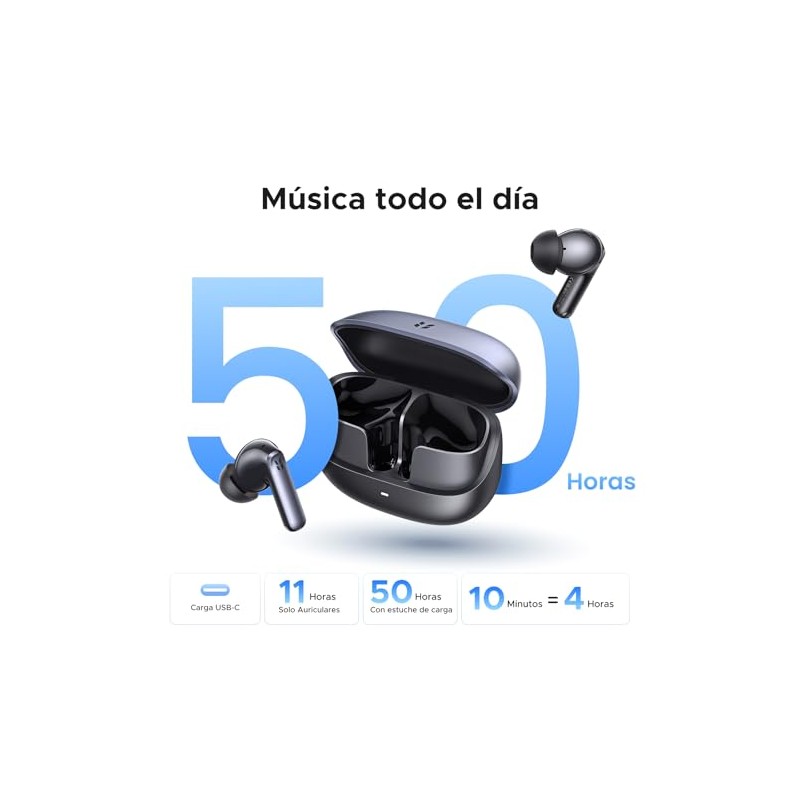 UGREEN EchoBuds Plus Audfonos Inalmbrico ANC Active Ruido Cancelacin 50H
