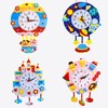 4 Pcs Felt DIY Wall Clock Craft Kit, Teaching Clock,