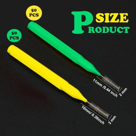 Patelai Patelai 100 Pieces Braces Brush for Cleaner Interdental Brush Toothpick Dental Tooth Flossing Head Oral Dental Hygiene Flosser Toothpick Cleaners Tooth Cleaning Tool(Green, Yellow,Mixed Sizes)