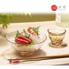 Aderia F-71934 Tsugaru Vidro Shallow Bowl with Hanabi Gold Color,