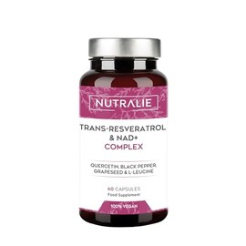 Trans Resveratrol NAD+ Komplex 1450mg Hochdosiert Kapseln mit Quercetin OPC Piperin und Vitamine C - 1000mg Resveratrol Rein 100% - Formule Komplexe Laborgeprüft - 60 Kapseln Nutralie