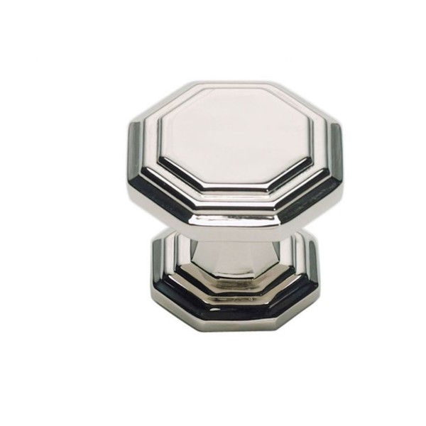 Atlas Homewares 319-PN Dickinson Octagon Knob, Polished Nickel, New!!!