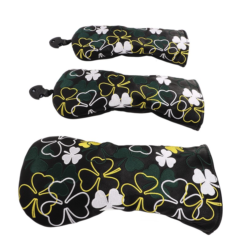 3PCS Golf Head Cover for Fairway Woods Driver Hybrids PU