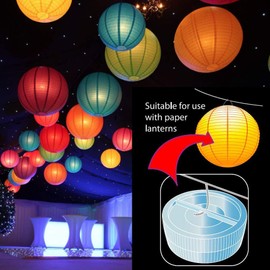 JT 10pcs Paper Lantern Lights Waterproof Tea Lights Candle with Remote,RGB Color Changing Submersible LED Light,Battery Operated for Vase/Valentine/Wedding/Birthday Party Decoration/Table Centerpieces