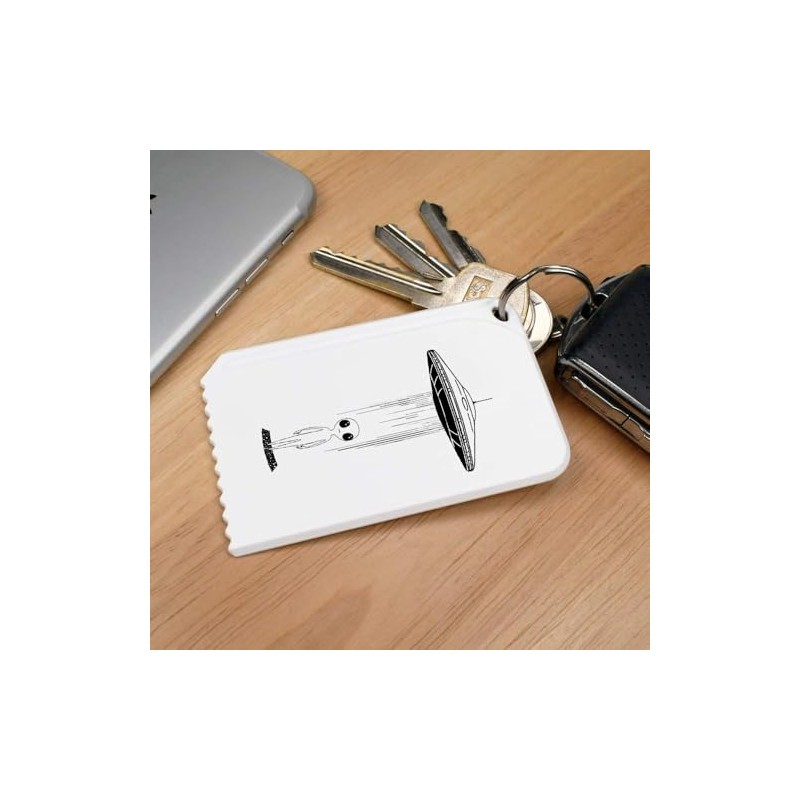 'Alien with UFO' Plastic Ice Scraper (IC00042531)