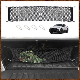 Muslogy Truck Bed Cargo Net Compatible with Hyundai Santa Cruz 2022-2024 Accessories Bed Storage Net Cargo Organizer Pickup Truck Bed Envelope Style Cargo Net with Heavy Duty Carabiners 11