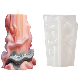 1 Piece, Spiral Series Wave Mold Candle Mold Ball Resin Casting Mold Resin Production Mold Candle Silicone Mold Home Decoration Mold Candle Production Mold 3D Animal Mold Clay Mold