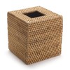 Cosmetic Tissue Boxes Square Rattan Tissue Box Dispenser for Home