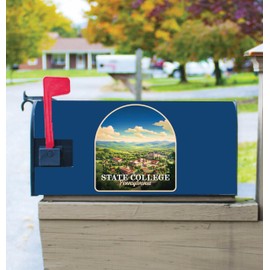 State College Pennsylvania Aerial Town Design Souvenir Magnetic Mailbox Cover