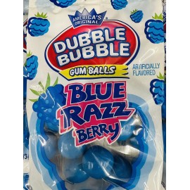Dubble Bubble Double Bubble Blue Rasberry Gumballs 4oz NEW FRESH EXP. Vary