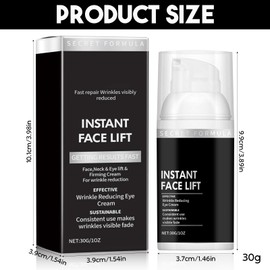 Instant Firm Eye Cream, 30 g Eye Cream Against Dark Circles and Eye Bags, Instant Firm Eye Tightening Cream, Anti-Ageing Eye Cream for Moisture, Against Wrinkles, Slip-on Eyelids and Swelling
