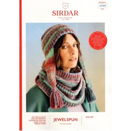 Sirdar Jewelspun Chunky Knitting Pattern - 10709 Ladies Hat & Snood