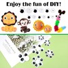 TOAOB 172pcs Sew On Googly Wiggle Eyes Buttons 8mm to