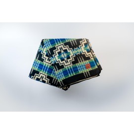 Alpaca Throw Blanket - Alpaca Wool Blanket for Bed - Light Throw Blankets Bedding - Soft Blanket Camping - Bed Blankets Throws for Couch Alpaca Wool Yarn - Cobijas Calientes para Invierno (Blue Black)