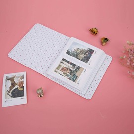 Mini Photo Album, 64 Pockets, 3 Inch, Quick Sand Bead Pocket Photo Album, Compatible with Camera for Instax, Photo, Put, Photo Card, Credit Card