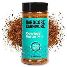 Hardcore Carnivore Cowboy Butter Mix (9 oz Shaker) Texas-Made Seasoning Blend for Rich, Savory Compound Butter