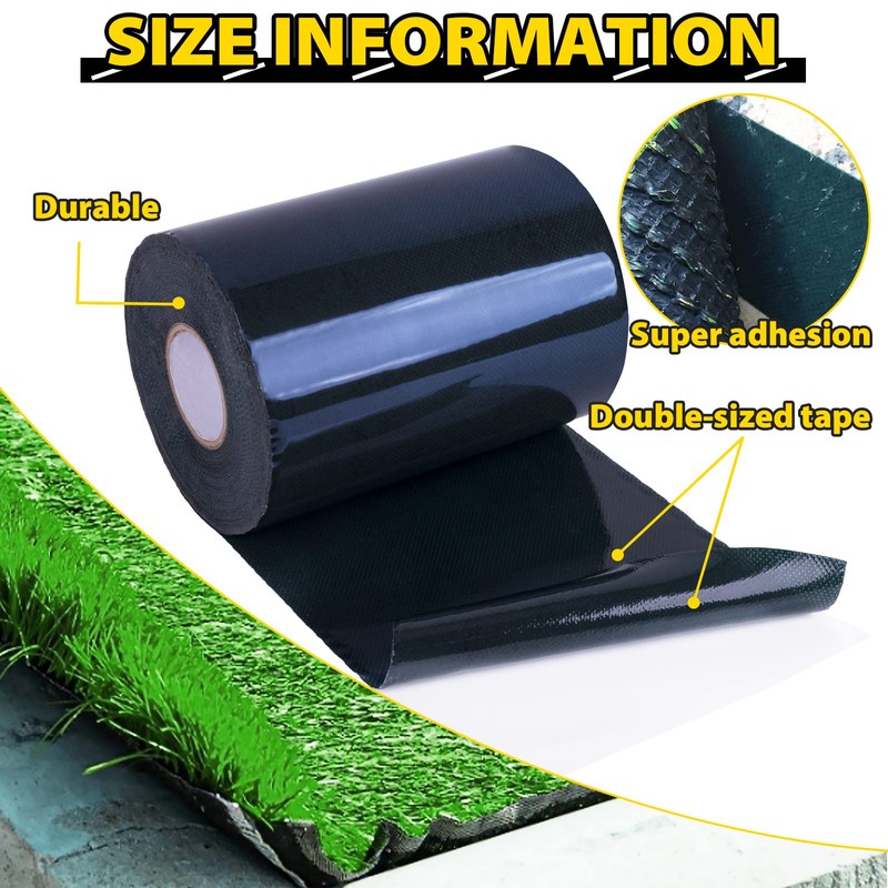 Kikerike Artificial Grass Tape Self Adhesive Double Sided, 6 Inch