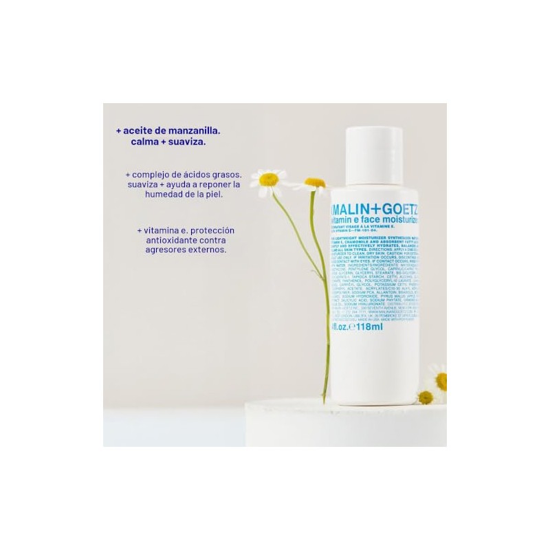 Malin + Goetz Vitamin E Face Moisturizer, 4 Fl Oz
