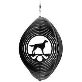 SWEN Products Gordon English Setter Circle Swirly Metal Wind Spinner