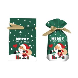50 Count Gift Bags Christmas Drawstrings Bag Goody Bags for Party Favors Holiday Gifts Wrapping, 6x10.3 Inches