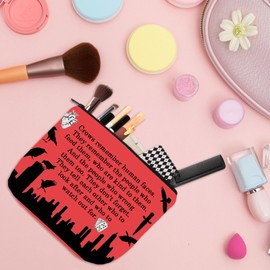 WSNANG Six Crows Inspired Gift Book Lover Cosmetic Bag Kaz Inez and Jasper Fans Zipper Pouch Bookish Gift Shadow and Bone Gift (Crows bag)