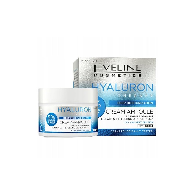 Eveline Cosmetics Hyaluronic Therapy Day / Night Cream Ampoule, 50