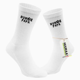 Huuraa Unisex Socken Hundepapa Tapse Geschenk Größe 37/41 White Hundepapa Geschenkidee