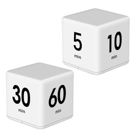 JOYIT 2 Pcs Cube Timer Set - 2.6 Inch Gravity Sensor Flip Digital Timers for Countdown and Time Management, Featuring 1-10 Minute and 15-60 Minute Settings for Kids and Adults